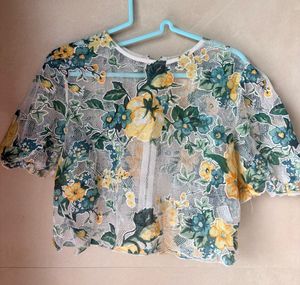Floral Lace Crop Top