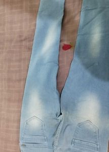 Ripped Light Wash Denim Jeans