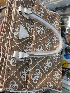 Guess Logo Print Tote Bag