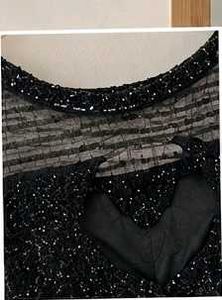 Elegant Black Glitter Party Wear Dress with Layere