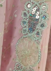 Stunning Pink Embellished Saree