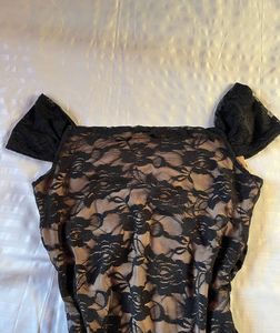Elegant Black Lace Mini Dress