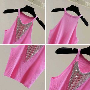 Sparkling Pink Halter Top
