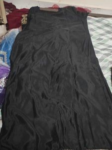 Elegant Black Kurta Set with Gold Embroidery