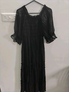 Chic Black Tiered Maxi Dress