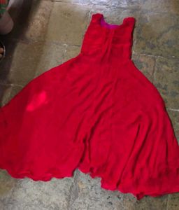 Elegant Red Flowy Maxi Dress
