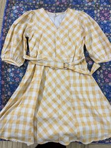 Chic Gingham Wrap Dress