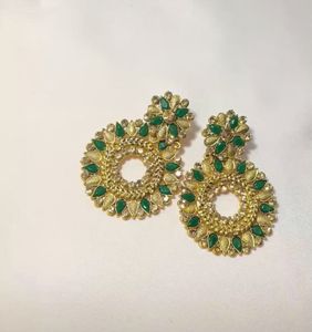 Green & Gold Earrings