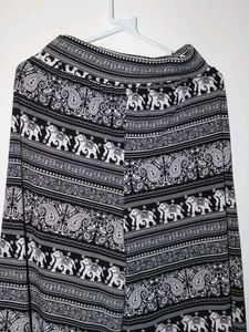 Boho Elephant Print Palazzo Pants