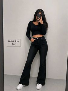 Black Flared Jeans