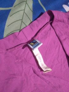 Women's Pink Striped Ruched Dress