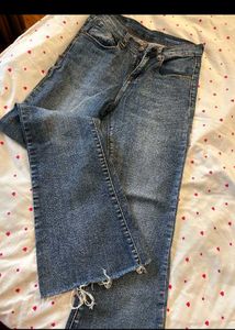 Flared Blue Denim Jeans