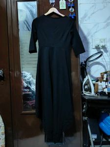 Elegant Black High-Low Dress