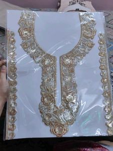 Embroidered Neckline Applique