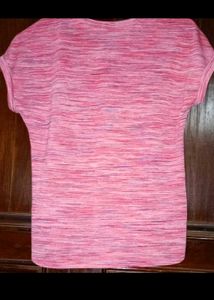 Chic Pink &amp; Black Lace Detail Top