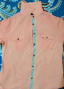 Peach Button-Down Shirt