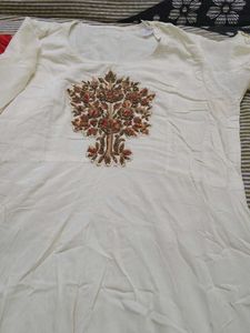 Elegant White Kurta Set with Red Jacket