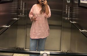Chic Pink Printed Kurta original Jaipur kurti