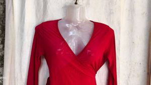 Chic Red Wrap Dress
