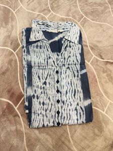 Tie-Dye Button-Up Top