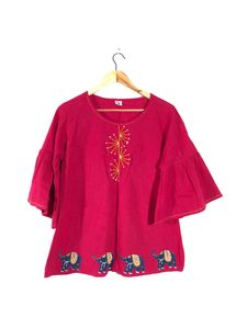 Rose Pink Embroided Top(Women’s)