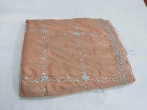 Elegant Peach Embellished Saree