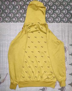Puma Yellow All-Over Print Hoodie