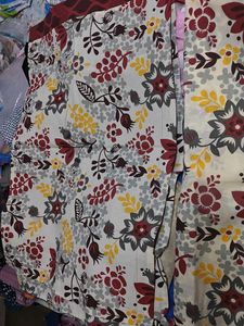 Floral unused cotton bedsheet with 2 pillow covers