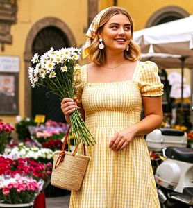 Yellow Gingham Top
