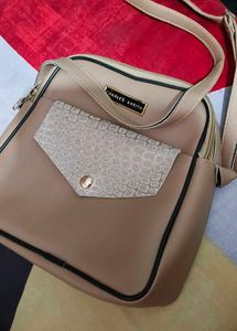 Charles &amp; Keith Gold Glitter Shoulder Bag