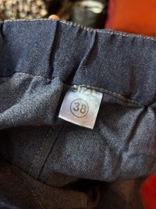 Denim Button-Front Midi Skirt