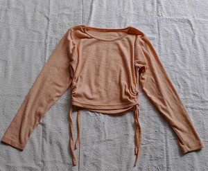Trendy Ruched Long Sleeve Top