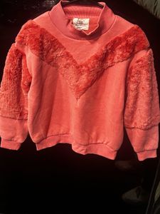 Fuzzy Trim Pullover