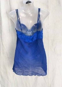 I. Sheer Royal Blue Lingerie Camisole