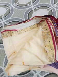 Elegant Cream and Gold Saree