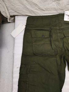 PLUS 91 Men's Olive Green Cargo Pants