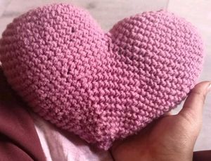 Crochet heart soft toy