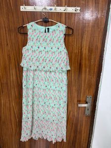 Floral Pleated Midi Dress