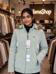 Stylish Light Green Hooded Jacket