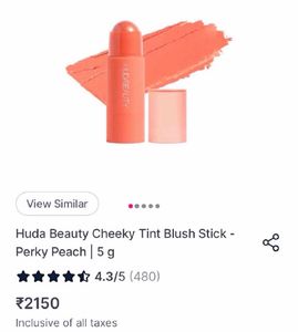 HUDA BEAUTY Cheeky Tint Blush Stick “CORAL CUTIE”