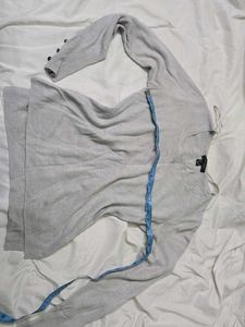 Light Grey Button Detail Sweater