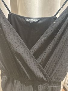 Chic Black Textured Jumpsuit