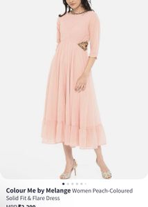Melange Fit And Flared Dress