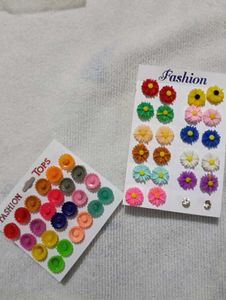 Cute Flower Stud Earrings Set