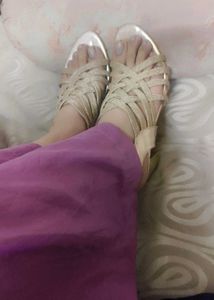 Gold Strappy Heels