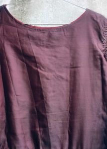 Maroon Embroidered Ethnic Gown perfect for L/M
