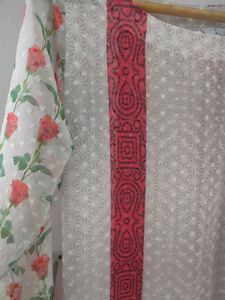 Transparent Boat Neck Kurti/Kurta