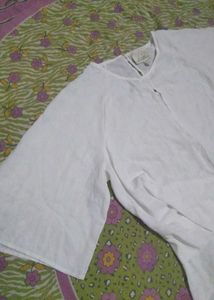 Chic White Blouse with Tie Detail