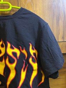 Flames Cropped T-Shirt