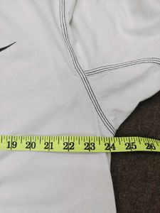 Nike White Short Sleeve Button-Up Shirt